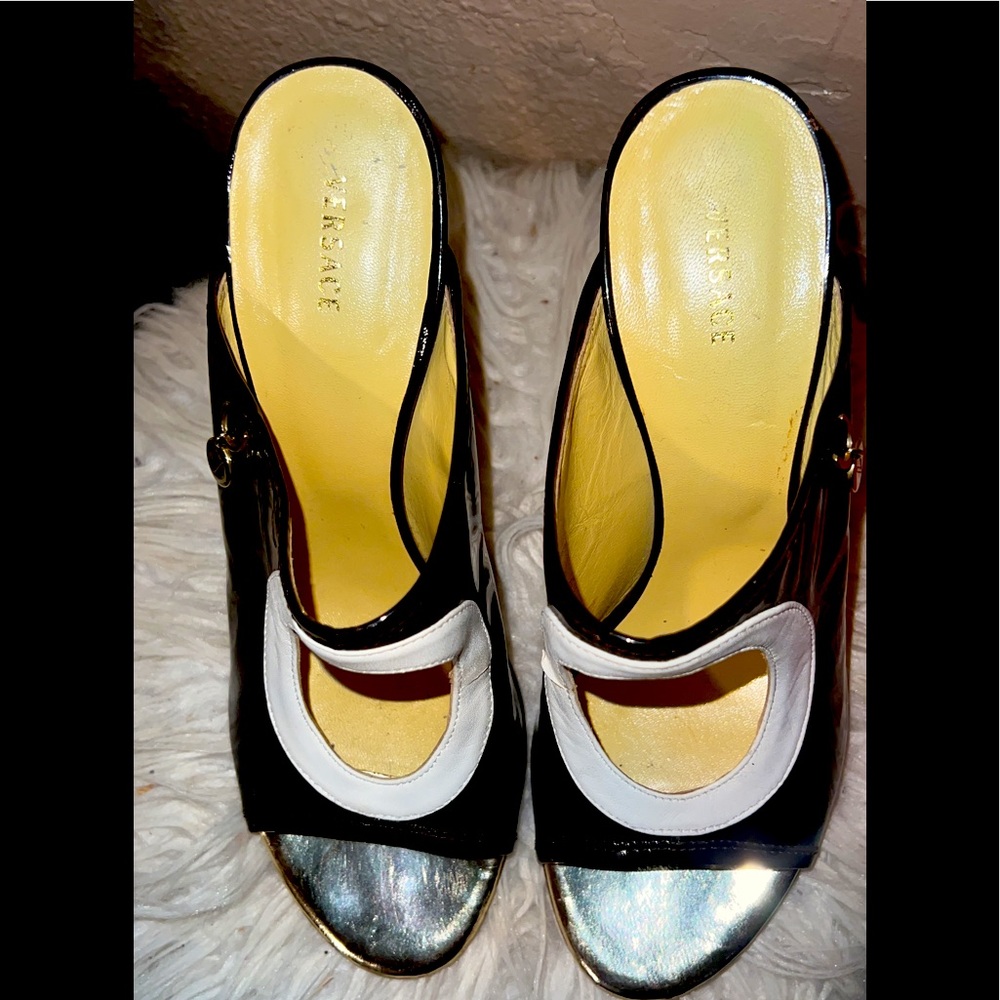 Zapatillas Versace #38 band new color brown end white , gold